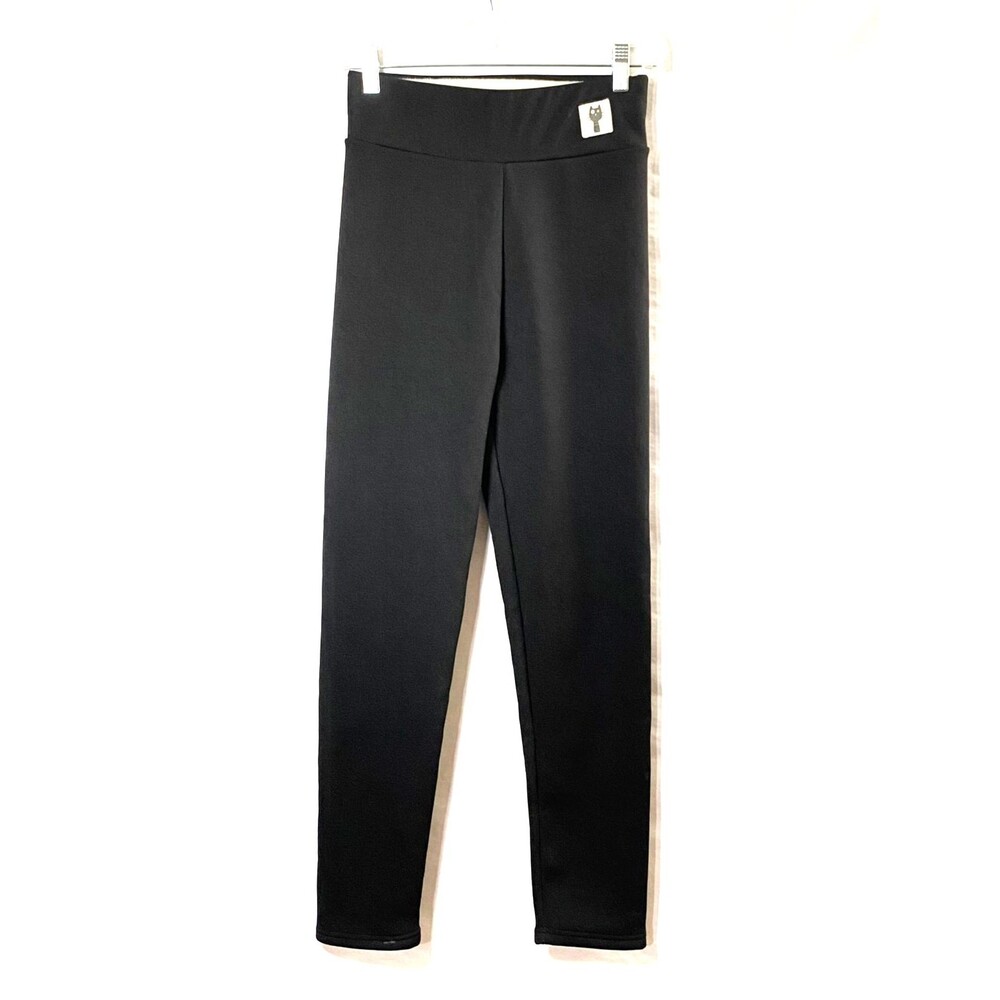 SIAEAMRG Sherpa Fleece Leggings Womens Estimated Size Medium Black Cream Read - Picture 2 of 14